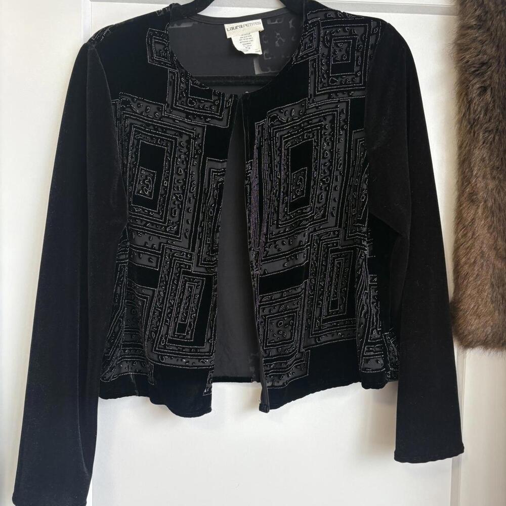 VINTAGE VELVET EMBROIDERED BALERO